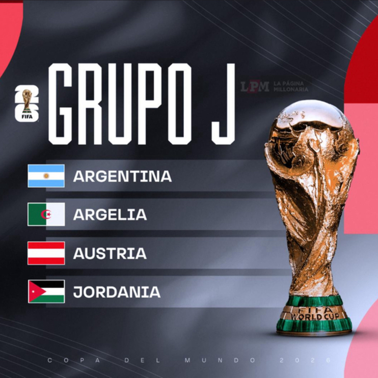 Imagen de Sorteo Mundial 2026: Argentina está en el Grupo J con Argelia, Austria y Jordania
