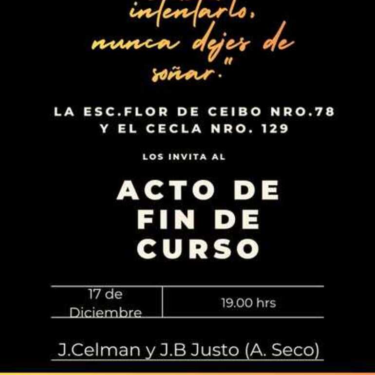 Imagen de La Escuela Flor de Ceibo y el CECLA 129 realizar&aacute;n su acto de fin de curso