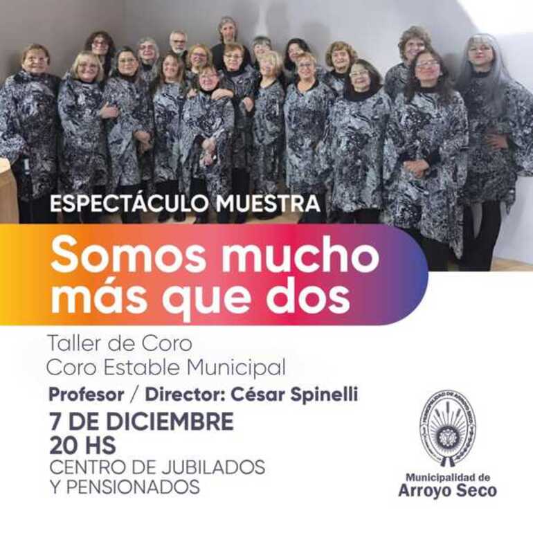 Imagen de El Coro Municipal presentará la muestra Somos mucho más que dos