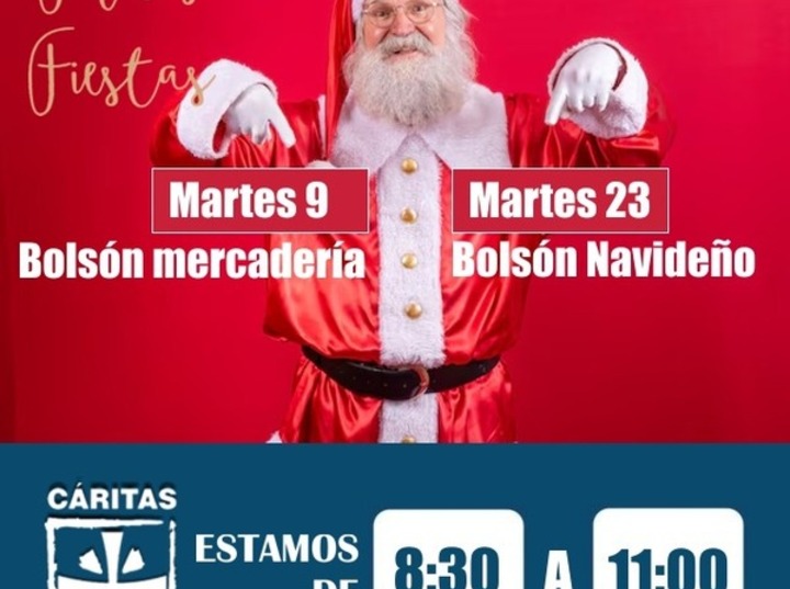 Imagen de Cáritas Parroquial anunció la entrega de bolsones de diciembre y un refuerzo navideño