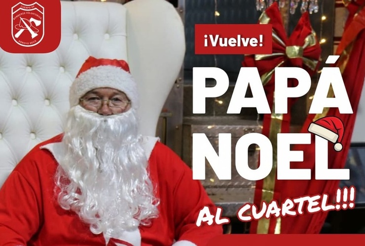 Imagen de Pap&aacute; Noel vuelve al cuartel de Bomberos Voluntarios de Arroyo Seco