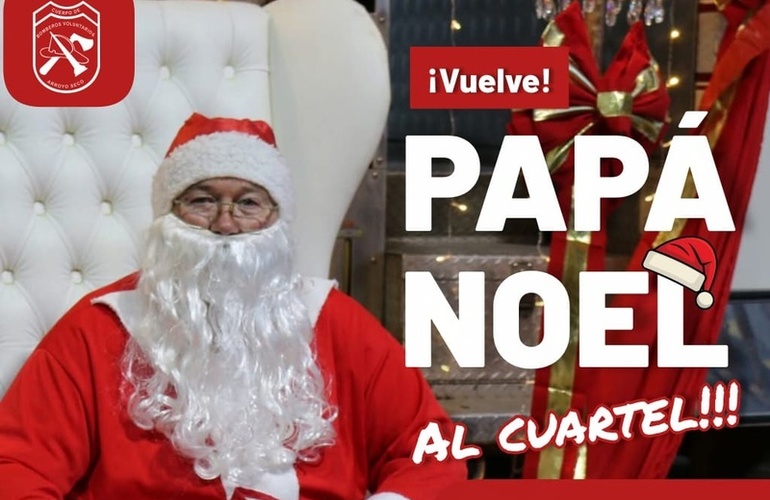 Imagen de Papá Noel vuelve al cuartel de Bomberos Voluntarios de Arroyo Seco