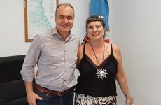 Imagen de Encuentro institucional en Alvear: Intendente Carlos Pighin recibió a la jueza comunitaria María Sol Castagnino