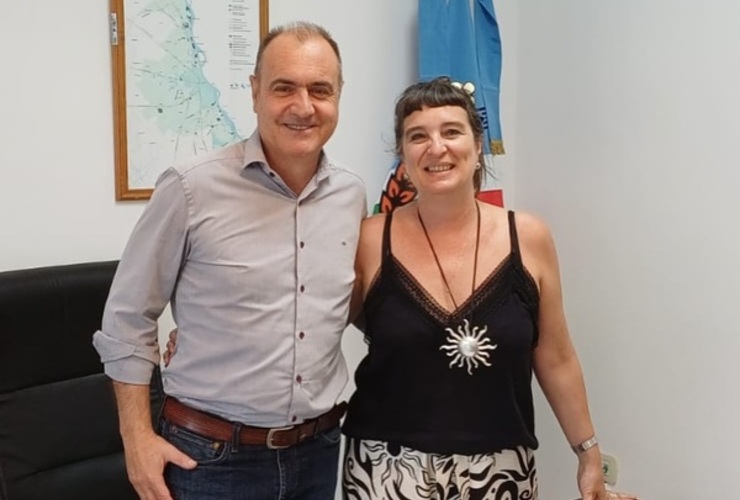 Imagen de Encuentro institucional en Alvear: Intendente Carlos Pighin recibió a la jueza comunitaria María Sol Castagnino