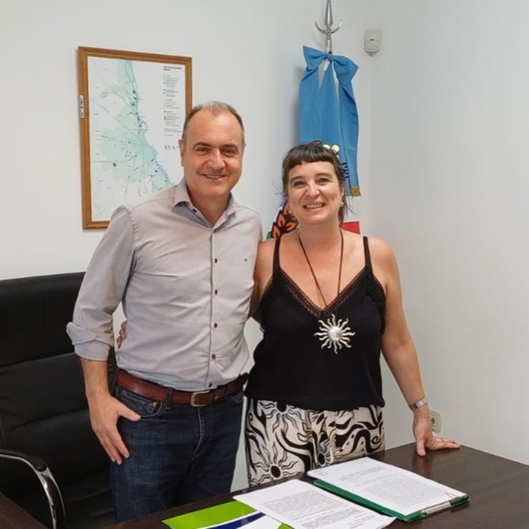 Imagen de Encuentro institucional en Alvear: Intendente Carlos Pighin recibió a la jueza comunitaria María Sol Castagnino