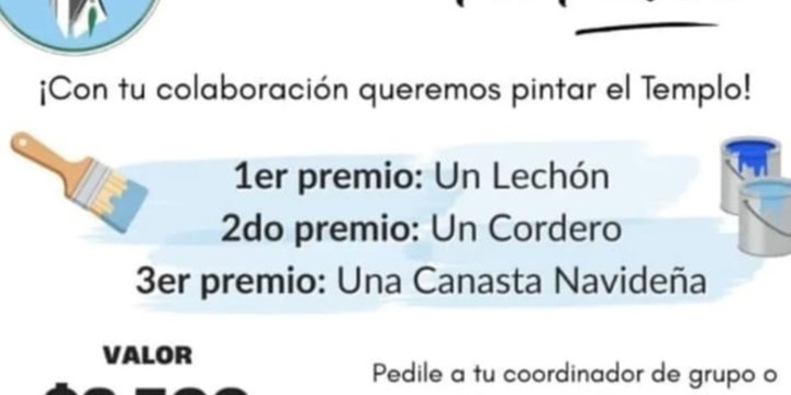 Imagen de Bono solidario para pintar el templo de la Parroquia La Asunci&oacute;n