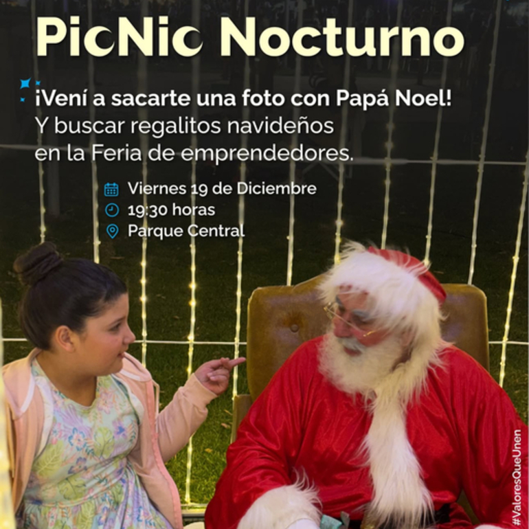 Imagen de Picnic Nocturno con visita de Pap&aacute; Noel en el Parque Central