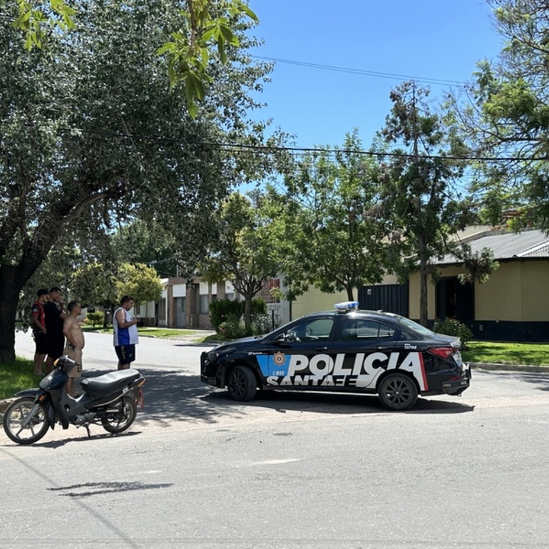 Imagen de Accidente de tr&aacute;nsito entre dos motos en Ju&aacute;rez Celman y Baigorria