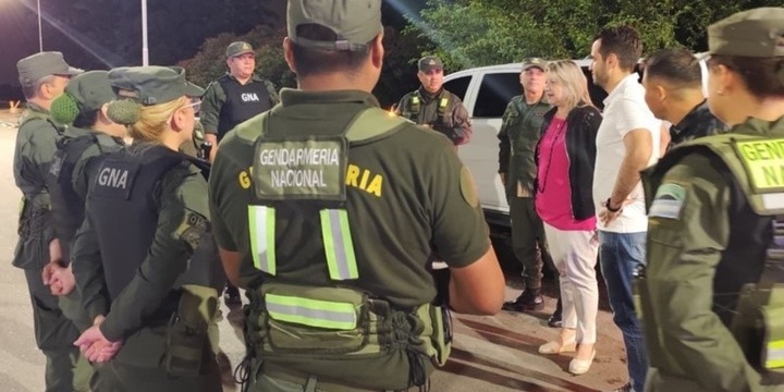 La ministra de Seguridad en Rosario esta Nochebuena.