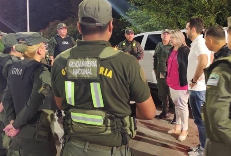La ministra de Seguridad en Rosario esta Nochebuena.