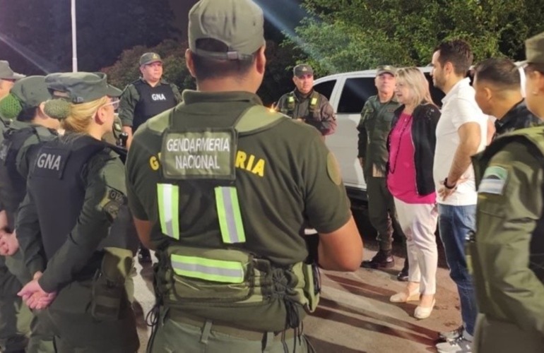 La ministra de Seguridad en Rosario esta Nochebuena.