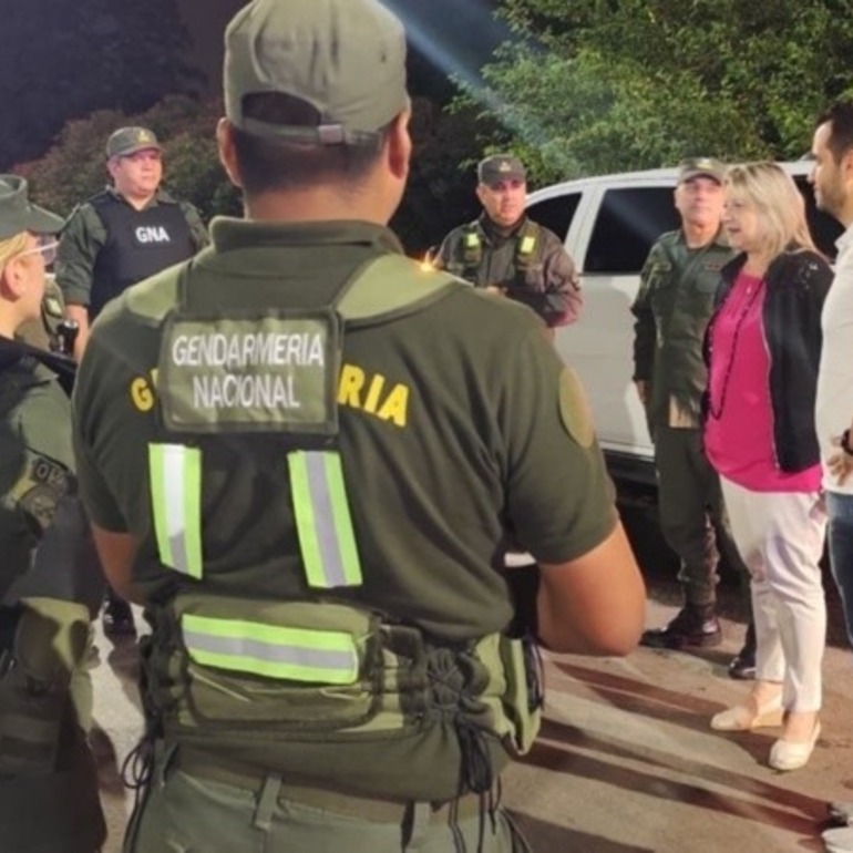 La ministra de Seguridad en Rosario esta Nochebuena.