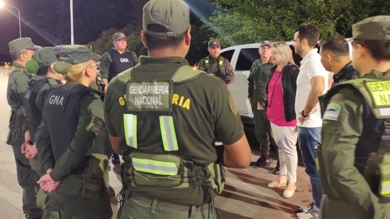 La ministra de Seguridad en Rosario esta Nochebuena.
