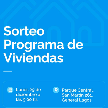 Imagen de Sorteo Programa de Viviendas: ser&aacute; el 29/12 en el Parque Central