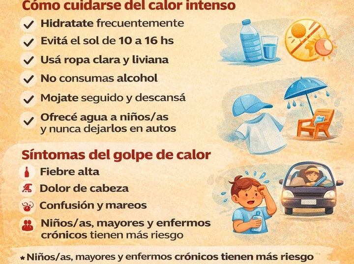 Imagen de Alerta amarilla por altas temperaturas: claves para cuidarse del calor extremo