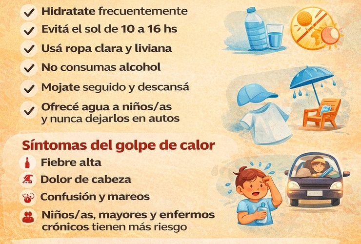 Imagen de Alerta amarilla por altas temperaturas: claves para cuidarse del calor extremo