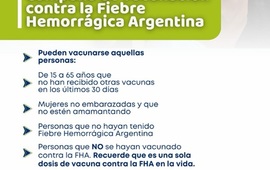 Imagen de Alvear realizar&aacute; una campa&ntilde;a de vacunaci&oacute;n contra la Fiebre Hemorr&aacute;gica Argentina