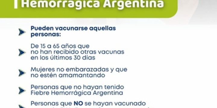 Imagen de Alvear realizar&aacute; una campa&ntilde;a de vacunaci&oacute;n contra la Fiebre Hemorr&aacute;gica Argentina