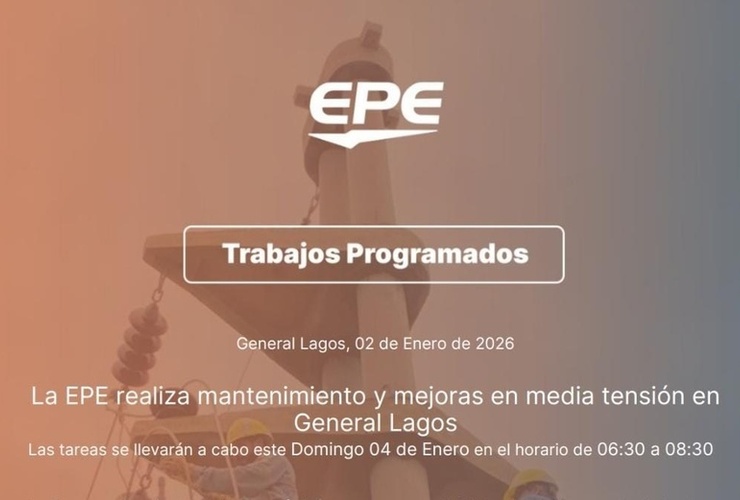 Imagen de La EPE realizar&aacute; mantenimiento y mejoras en media tensi&oacute;n en General Lagos