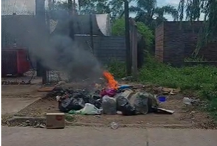 Adem&aacute;s a escasos metros de donde se inici&oacute; el fuego hay un transformador de la EPE.