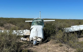 Imagen de Una avioneta de un empresario local cay&oacute; en zona rural de San Antonio Oeste