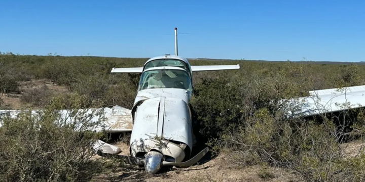 Imagen de Una avioneta de un empresario local cay&oacute; en zona rural de San Antonio Oeste