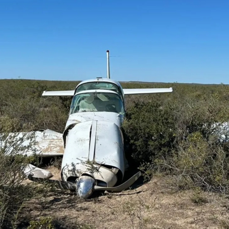 Imagen de Una avioneta de un empresario local cay&oacute; en zona rural de San Antonio Oeste