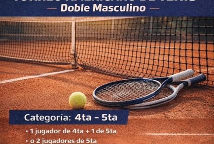 Imagen de En Enero, torneo americano de tenis 'dobles masculino' en A.S.A.C.