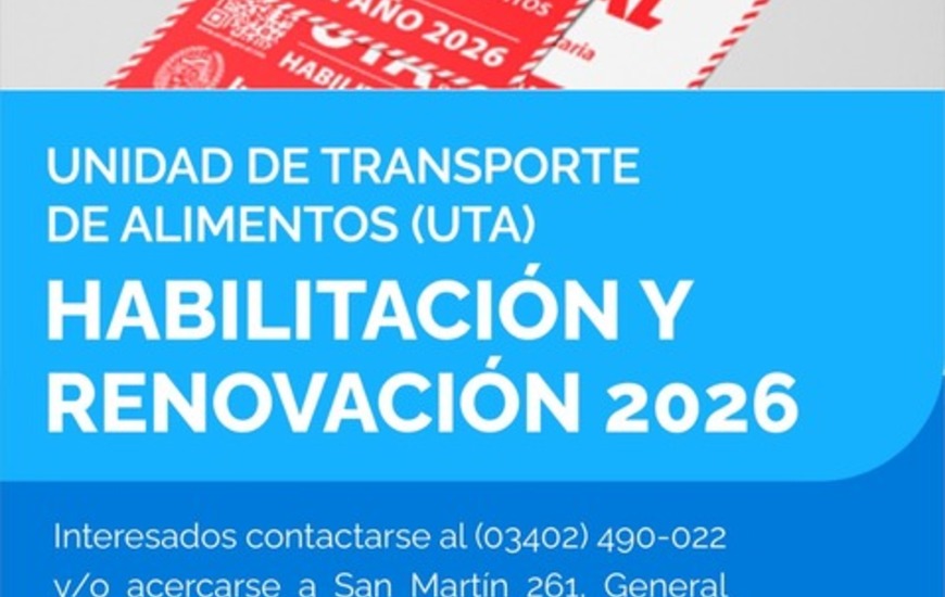Imagen de UTA: Habilitaci&oacute;n y renovaci&oacute;n 2026