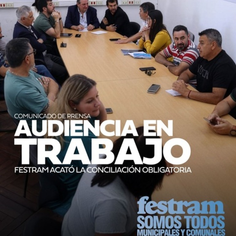 Imagen de Festram acat&oacute; la conciliaci&oacute;n obligatoria: Asisti&oacute; a la audiencia en el Ministerio de Trabajo.