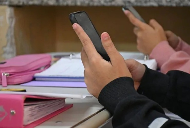 En las aulas de Santa Fe el uso de celulares ser&aacute; cada vez m&aacute;s restringido