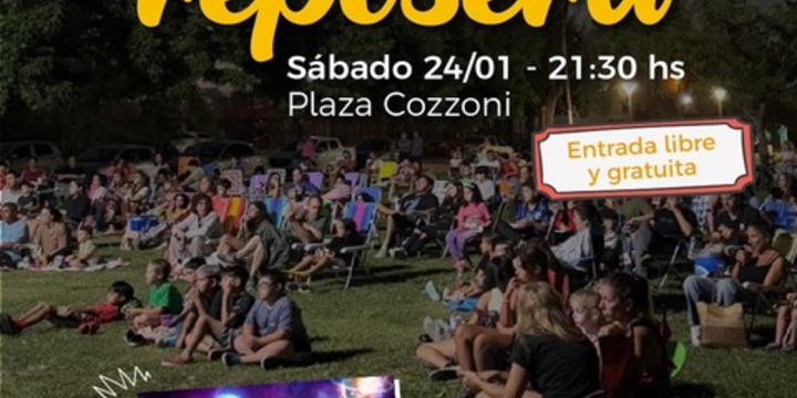 Imagen de El "Cine a la Reposera" llega a la Plaza Cozzoni para una noche bajo las estrellas