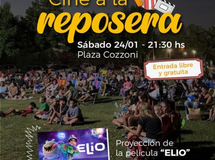 Imagen de El "Cine a la Reposera" llega a la Plaza Cozzoni para una noche bajo las estrellas