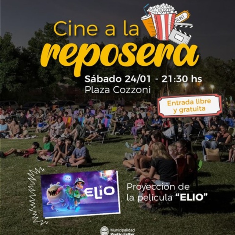 Imagen de El "Cine a la Reposera" llega a la Plaza Cozzoni para una noche bajo las estrellas