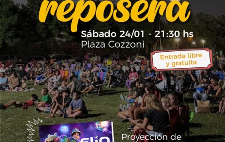 Imagen de El "Cine a la Reposera" llega a la Plaza Cozzoni para una noche bajo las estrellas