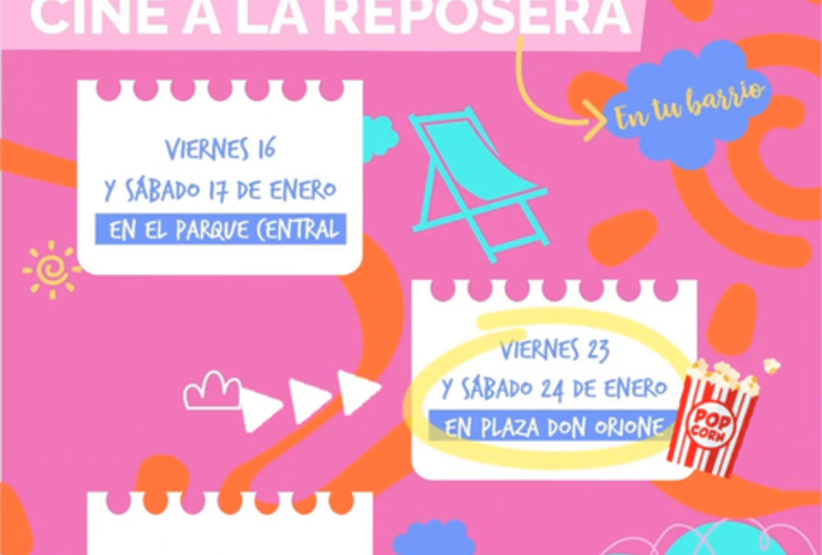 Imagen de Hoy, Cine a la Reposera en plaza Don Orione en General Lagos