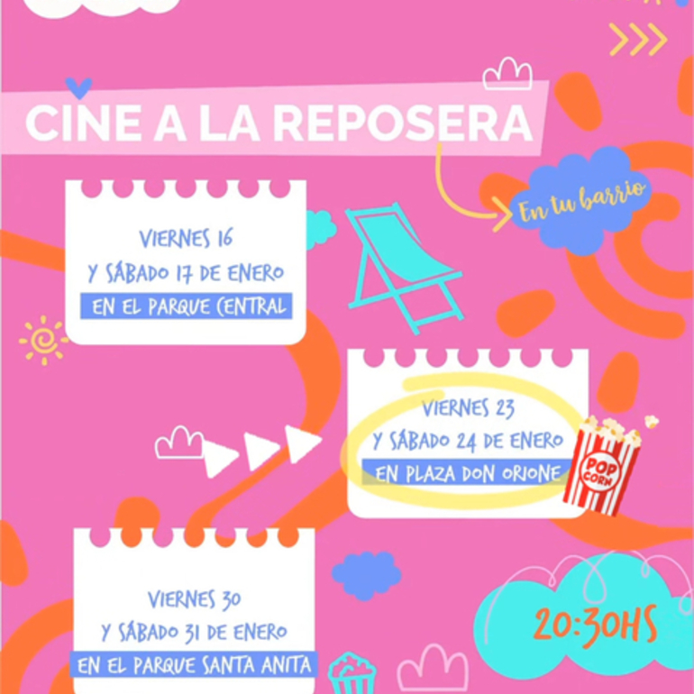 Imagen de Hoy, Cine a la Reposera en plaza Don Orione en General Lagos