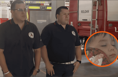 �Gracias a los bomberos hoy Mateo est&aacute; vivo�.