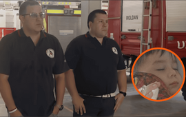 �Gracias a los bomberos hoy Mateo est&aacute; vivo�.