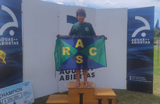 Imagen de Nataci&oacute;n: Ludovico Orlandini del Rowing Club, fue 1&ordm; puesto en su debut en Aguas Abiertas en Entre R&iacute;os