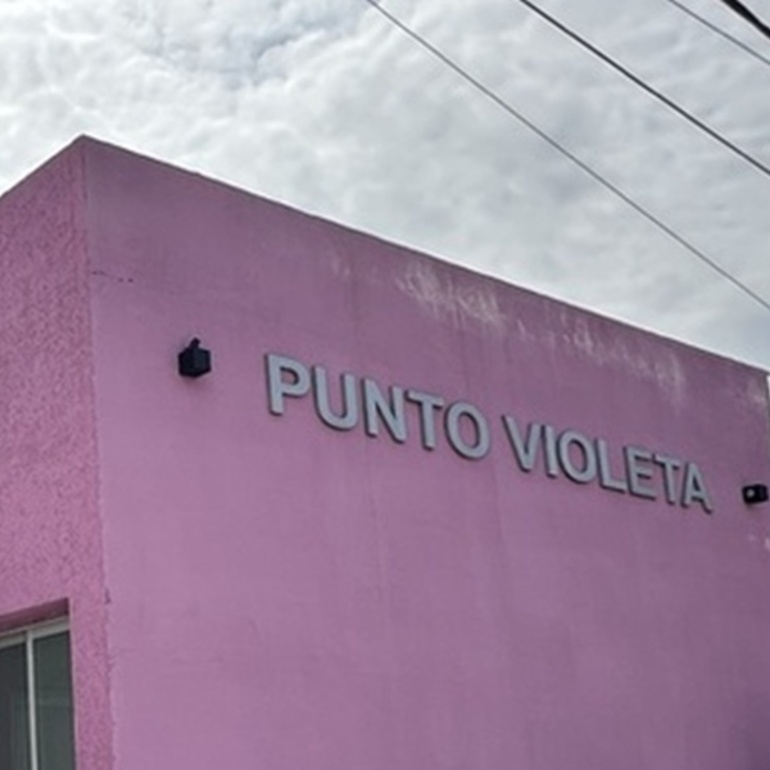 El Punto Violeta funciona en la esquina de Cardozo y G&aacute;lvez.