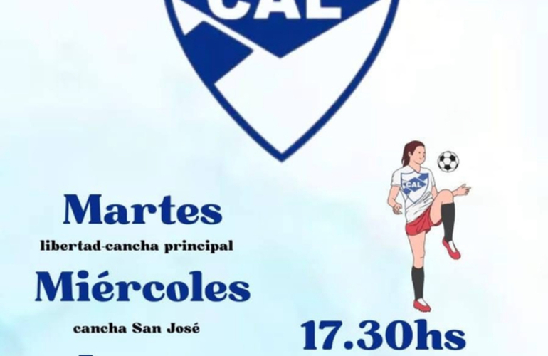 Imagen de Convocatoria de jugadoras de f&uacute;tbol femenino en Libertad