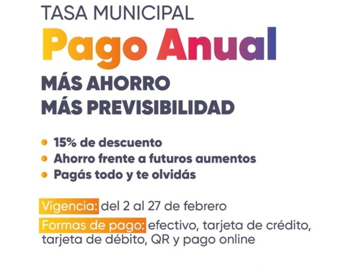 Imagen de Tasas municipales: Arroyo Seco lanza el Pago Anual 2026 con importantes beneficios para los vecinos