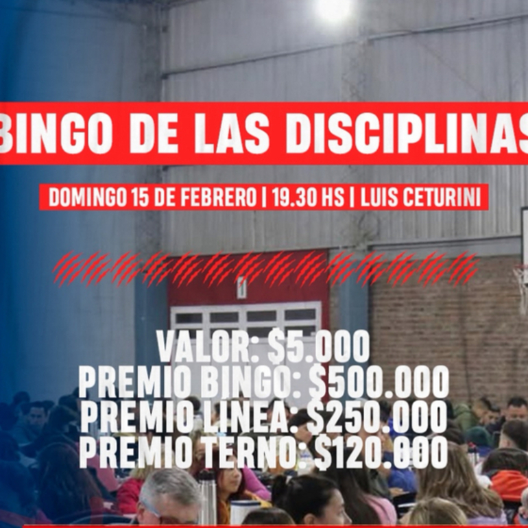 Imagen de El 15/02, Bingo de las Disciplinas de Talleres