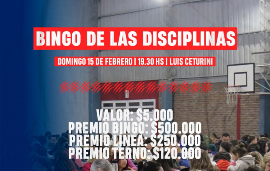 Imagen de El 15/02, Bingo de las Disciplinas de Talleres
