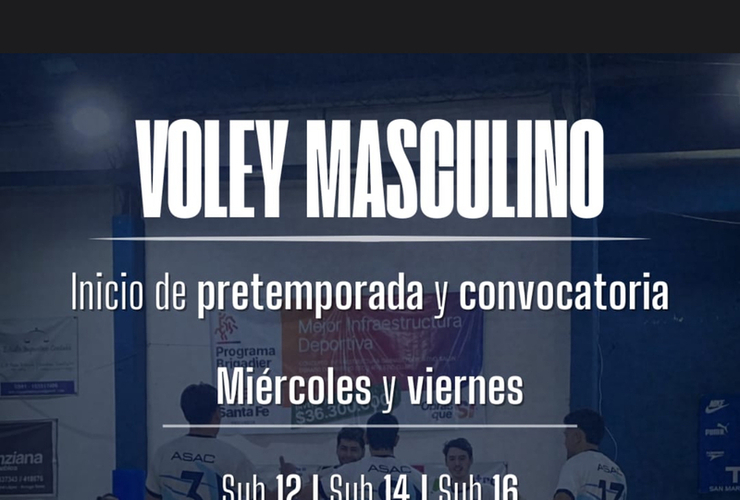 Imagen de El v&oacute;ley masculino de A.S.A.C. inicia la pretemporada con convocatoria de jugadores