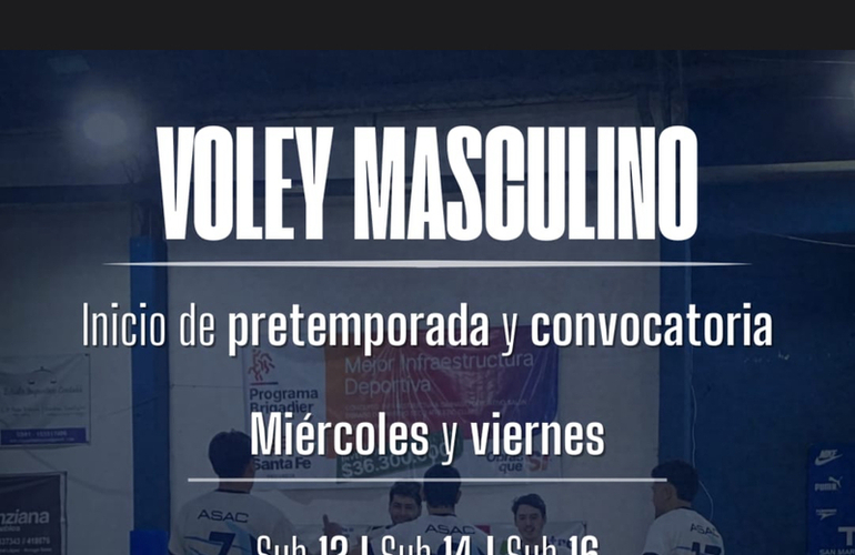 Imagen de El v&oacute;ley masculino de A.S.A.C. inicia la pretemporada con convocatoria de jugadores