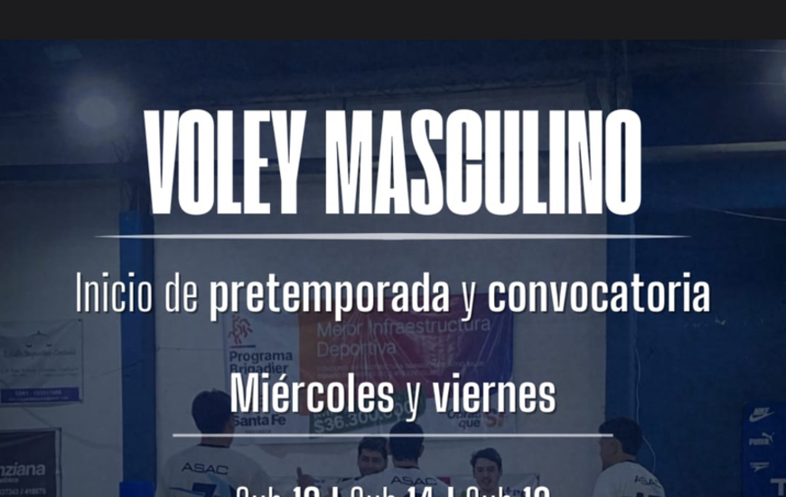 Imagen de El v&oacute;ley masculino de A.S.A.C. inicia la pretemporada con convocatoria de jugadores