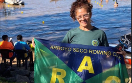 Imagen de Nataci&oacute;n: Mariela Romagnoli del Rowing Club, hizo podio en la Marat&oacute;n Acu&aacute;tica de Escobar
