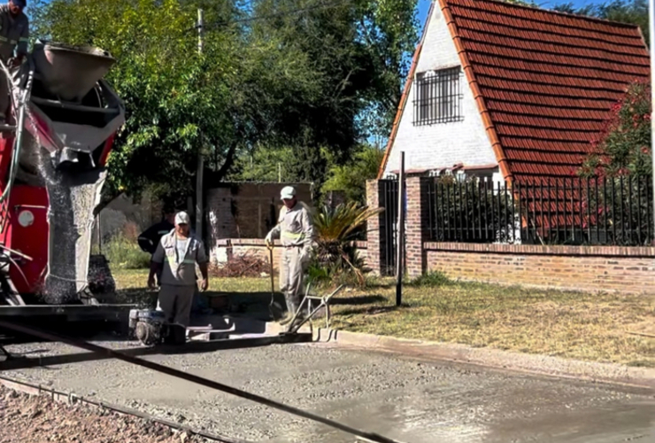 Imagen de Avances de obra de pavimentaci&oacute;n en calle Las Rosas de General Lagos